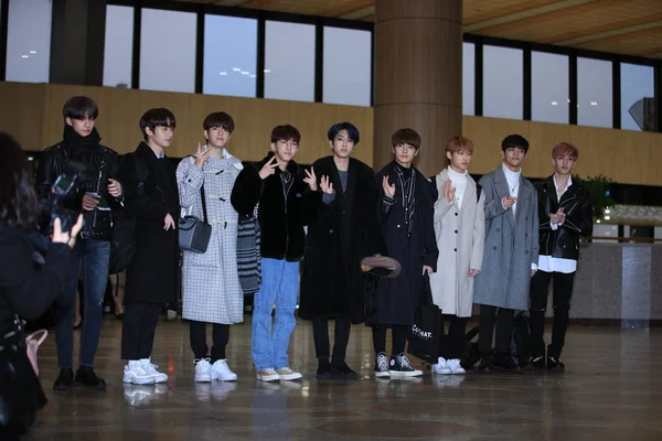 Members South Korean Boy Band Stray Kids Often Abbreviated Skz — Stock Photo, Image