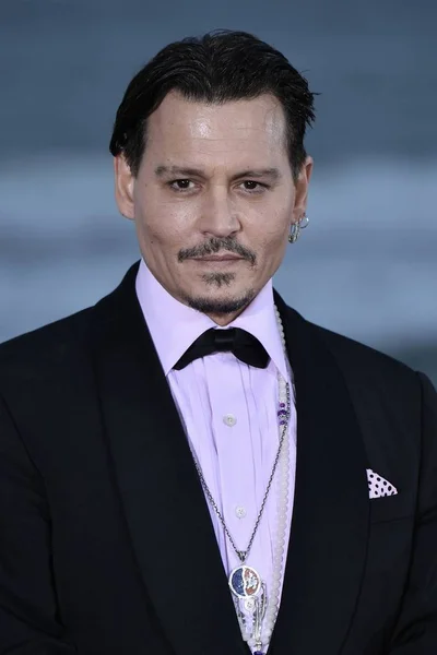 Actor Estadounidense Johnny Depp Llega Alfombra Roja Para Ceremonia Clausura — Foto de Stock