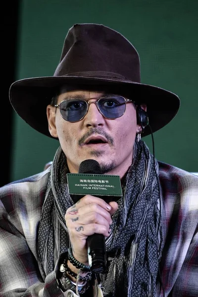 Americký Herec Johnny Depp Účastní Master Karneval Událostí Během První — Stock fotografie