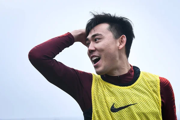Xuepeng Dan Rekan Tim Dari Tim Nasional Sepak Bola Pria — Stok Foto