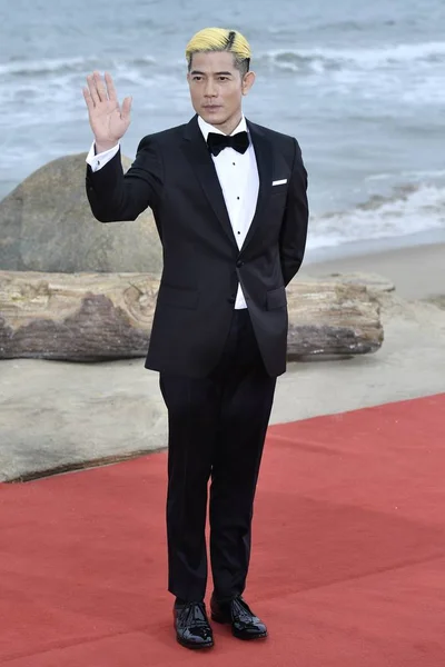 Acteur Hongkongais Aaron Kwok Arrive Sur Tapis Rouge Pour Cérémonie — Photo