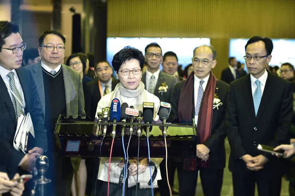 Carrie Lam Cheng Yuet Ngor Directora Ejecutiva Hong Kong Asiste —  Fotos de Stock