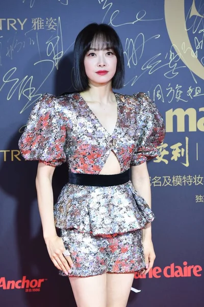 Čínská Zpěvačka Herečka Victoria Song Nebo Píseň Qian Představuje Když — Stock fotografie