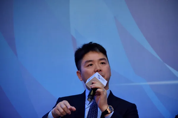 Richard Liu Qiangdong Styrelseordförande Och För Com Deltar Ett Forum — Stockfoto