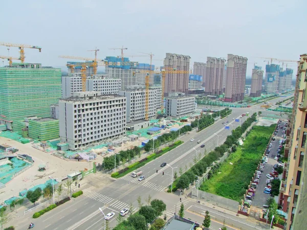 Personalen Bostäder Byggnation Nära Nya Peking Kommunstyrelsen Byggnadskomplex Tongzhou District — Stockfoto