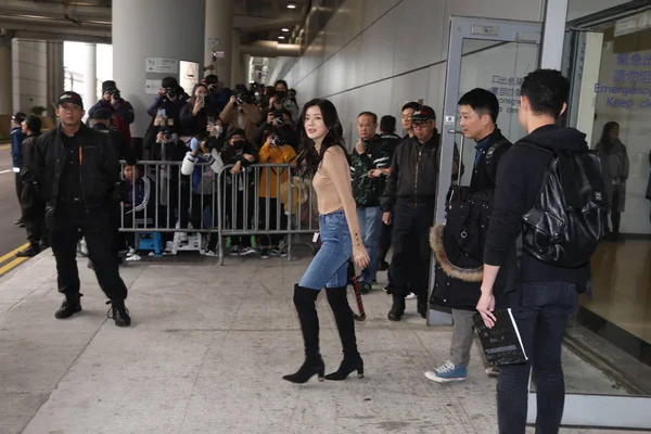 Attrice Cantante Sudcoreana Lee Sun Bin Arriva Aeroporto Prossimi Mnet — Foto Stock