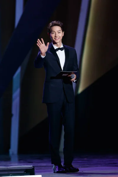 Actor Surcoreano Song Joong Asiste Ceremonia Entrega Los Mnet Asian — Foto de Stock