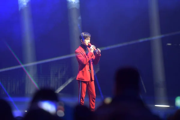 Cantante Actor Jackson Yee Yangqianxi Del Grupo Chino Tfboys Asiste —  Fotos de Stock