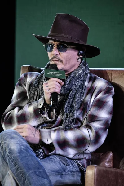 Americký Herec Johnny Depp Účastní Master Karneval Událostí Během První — Stock fotografie
