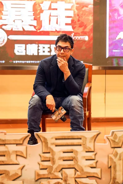 Attore Indiano Aamir Khan Partecipa Evento Promozionale Suo Film Thugs — Foto Stock