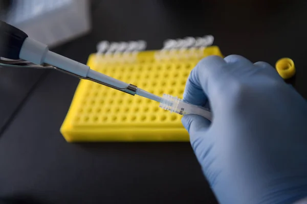 Китайский Медицинский Работник Проводит Генетическое Тестирование Оплодотворенных Яйцеклеток Эмбрионов Детей — стоковое фото
