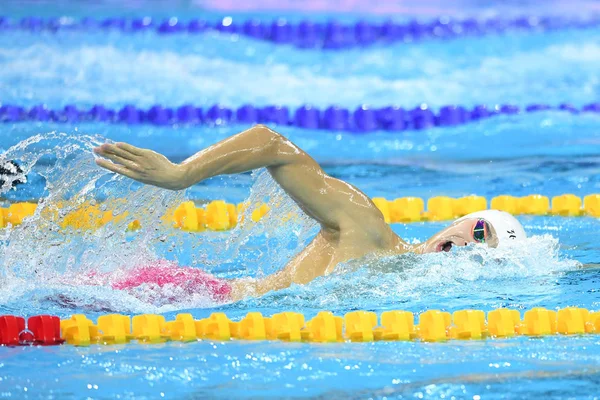 Sun Yang China Compite Relevo 4X200M Preliminar Campeonato Mundial Natación — Foto de Stock