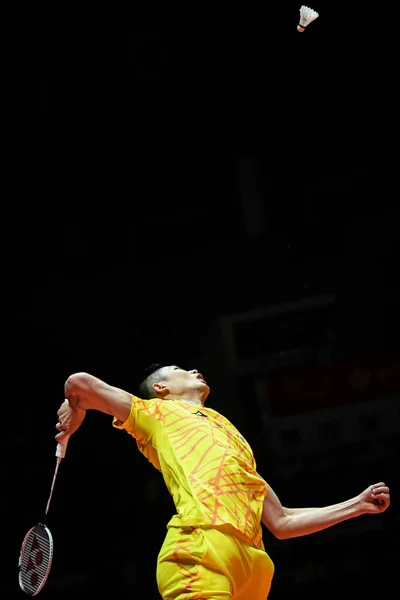 Chou Tien Chen Chinese Taipei Devuelve Una Oportunidad Shu Yuqi —  Fotos de Stock