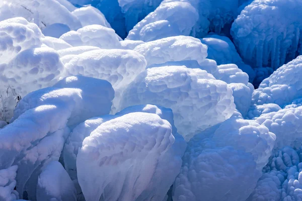 Paisaje Las Cascadas Hielo Shenquan Gorge Lugar Escénico Mengtougou Distrito — Foto de Stock