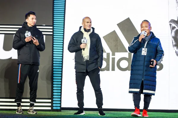 Superestrella Entrenadora Fútbol Francesa Zinedine Zidane Asiste Evento Promocional Adidas —  Fotos de Stock