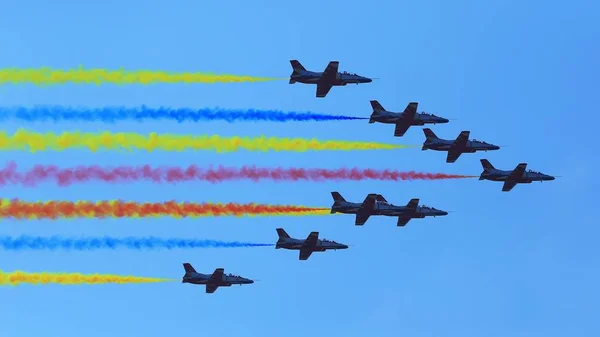 10A Savaş Uçağı Ağustos Veya Bayilik Akrobasi Ekibi Çin Pla — Stok fotoğraf