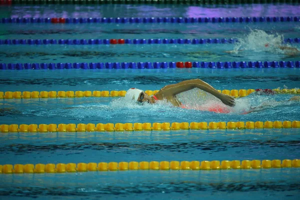 Chin Wang Jianjiahe Konkuruje Podczas Kobiet 800M Stylem Dowolnym Finału — Zdjęcie stockowe