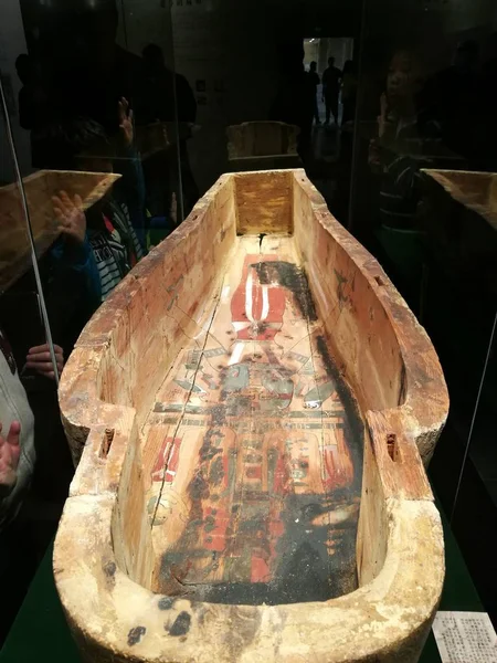 Ókori Egyiptom Kulturális Emlékek Vannak Kiállítva Alatt Egy Kiállítást Land — Stock Fotó