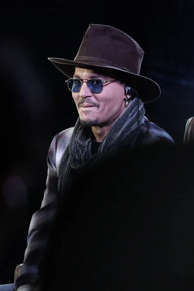 Ator Americano Johnny Depp Participa Evento Master Carnival Durante Primeiro — Fotografia de Stock