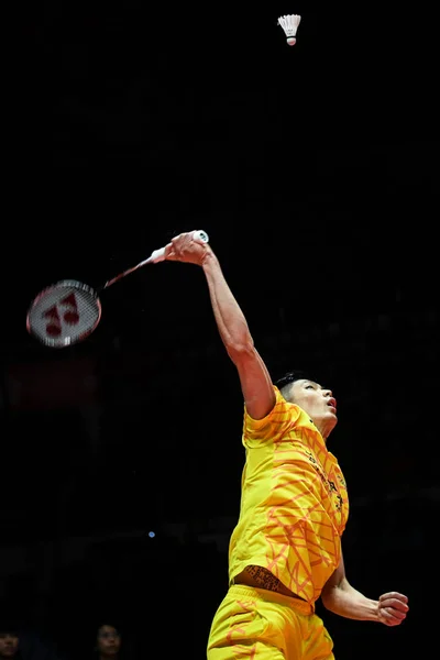 Chou Tien Chen Chinese Taipei Devuelve Una Oportunidad Shu Yuqi —  Fotos de Stock