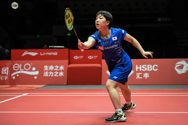 Akane Yamaguchi Del Giappone Torna Colpo Sindhu Dell India Nella — Foto Stock