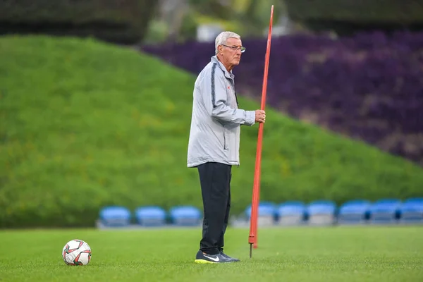 Der Italienische Trainer Marcello Lippi Der Chinesischen Fußballnationalmannschaft Der Männer — Stockfoto