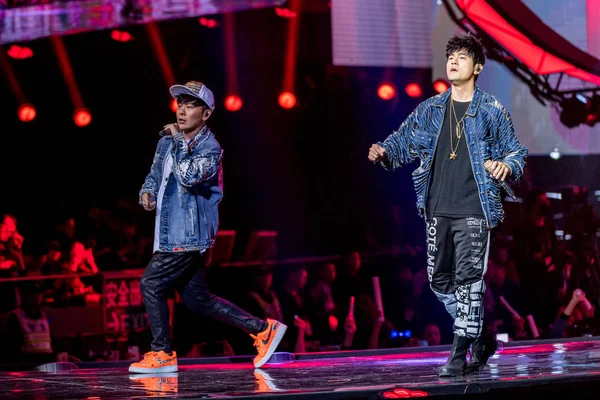 Cantor Taiwanês Jay Chou Apresenta Durante Gala Tmall Global Shopping — Fotografia de Stock