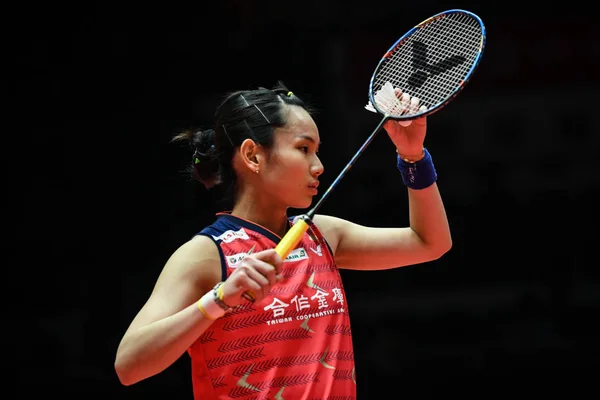 Tai Tzu Ying Chinese Taipei Devuelve Una Oportunidad Sindhu India —  Fotos de Stock