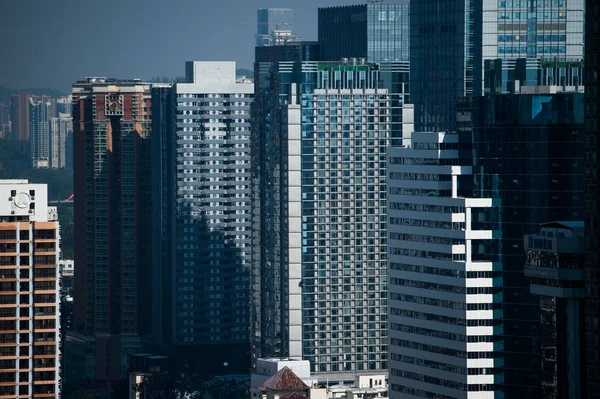 Paesaggio Urbano Grattacieli Grattacieli Nel Distretto Luohu Città Shenzhen Provincia — Foto Stock