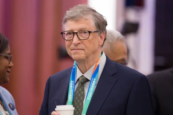 Amerikanska Industrialisten Bill Gates Grundare Microsoft Corporation Sköter Öppningsceremonin För — Stockfoto