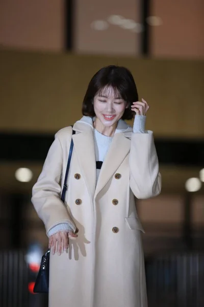 South Korean Actress Jung Min Arrives Gimpo International Airport Departure — Stock Photo, Image