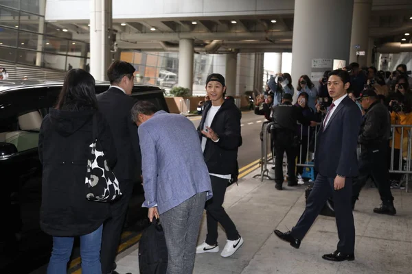 Actor Surcoreano Song Joong Llega Aeropuerto Para Los Próximos Mnet —  Fotos de Stock