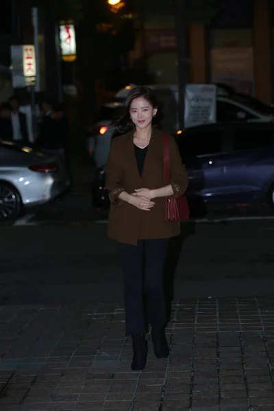 Actrice Sud Coréenne Kang Han Arrive Pour Banquet Pour Série — Photo