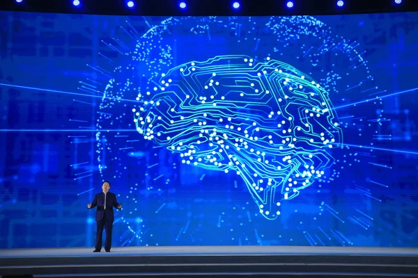 Zhou Hongyi Fundador Presidente Ceo Qihoo 360 Introduz 360 Cérebro — Fotografia de Stock