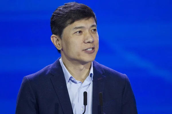 Робин Яньхун Председатель Генеральный Директор Baidu Inc Выступает Речью Время — стоковое фото