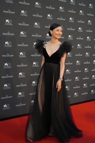 Actriz Cantante China Fala Chen Posa Cena Gala Del 75º — Foto de Stock