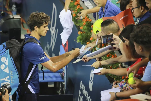 피에르 Hugues 허버트 시에서 2018 Atp 테니스 단식의 그들의 라운드 — 스톡 사진