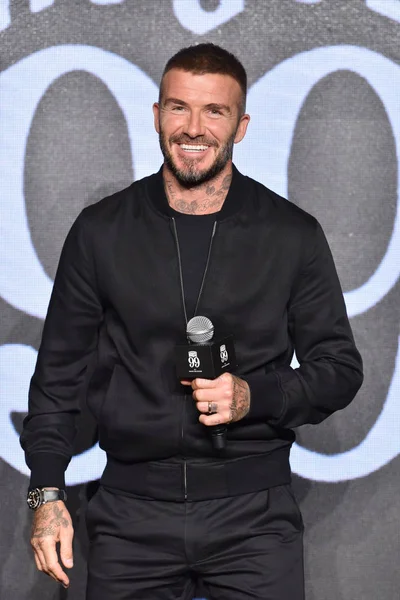 Bintang Sepak Bola Inggris David Beckham Menghadiri Acara Promosi Untuk — Stok Foto