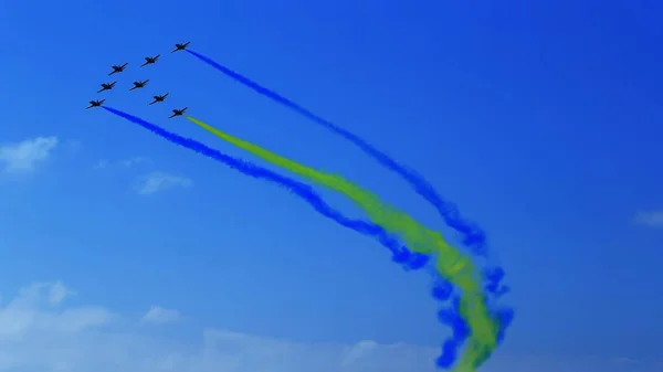 10A Kampfjets Vom August Oder Bayi Kunstflugteam Der Chinesischen Pla — Stockfoto