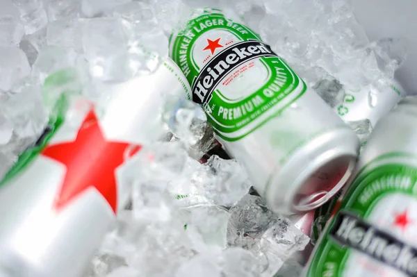 Caixas Cerveja Heineken Estão Exibição Pequim China Junho 2014 — Fotografia de Stock