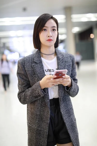 중국가 빅토리아 Qian 2018 상하이 베이징에 상하이 공항에 — 스톡 사진