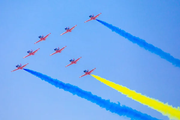 Aviões China Equipe Aerobática Hongying Significando Red Eagle Força Aérea — Fotografia de Stock