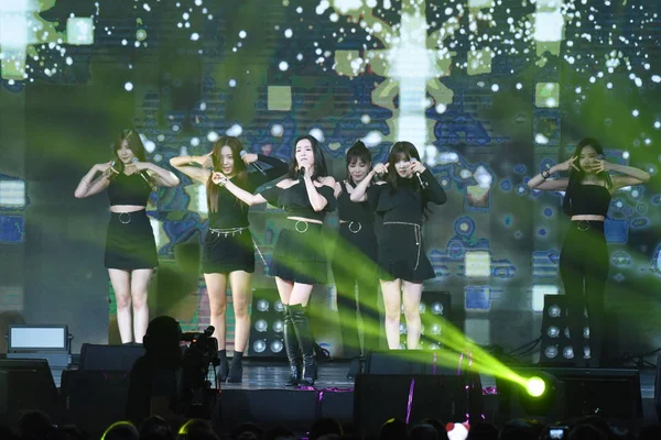 Les Membres Girl Group Sud Coréen Apink Produisent Concert Apink — Photo