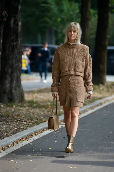 Street Snap Durante Paris Fashion Week Primavera Verão 2019 Paris — Fotografia de Stock