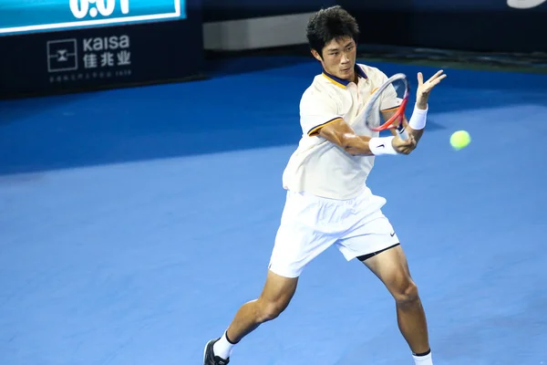 Zhang Zhizhen China Joga Tiro Para Andy Murray Grã Bretanha — Fotografia de Stock