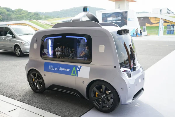 Veicolo Consegna Driverless Sviluppato Dal Braccio Logistico Cainiao Network Del — Foto Stock