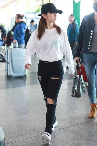 Eylül 2018 Pekin Uluslararası Havaalanı Pekin Çin Hong Kong Şarkıcı — Stok fotoğraf