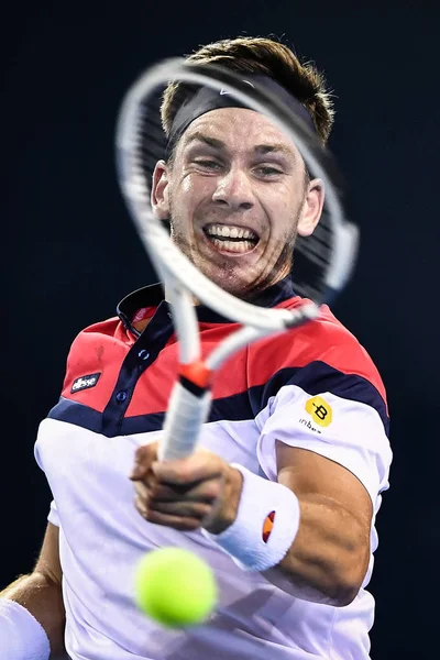 Cameron Norrie Britain Gibt Einen Schuss Yoshihito Nishioka Aus Japan — Stockfoto