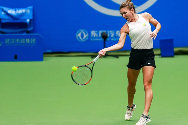 Simona Halep Rumänien Tar Del Träningen För Den 2018 Dongfeng — Stockfoto