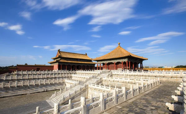 Пейзаж Дворцового Музея Известного Запретный Город Ясный Осенний День Пекине — стоковое фото